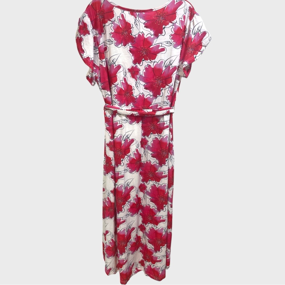 Maternity Nursing Pink Floral Faux Wrap Dress Size - Picture 4 of 11